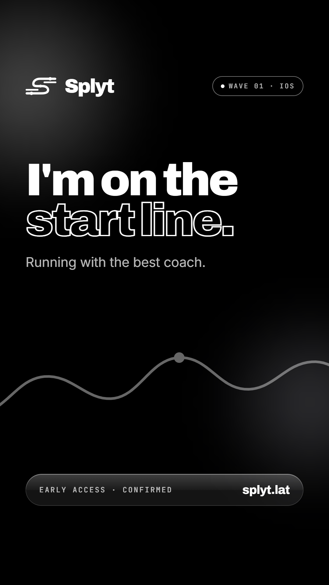 Splyt share card — I'm on the start line, Wave 01